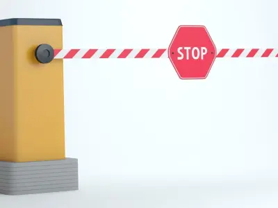 Parking Car Barrier 3D model