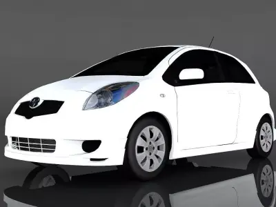 Toyota Yaris S Low-poly 3D model