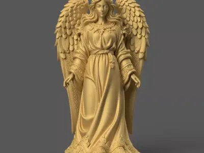 Elegant Angel STL for Christmas Nativity 3D print model