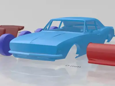1967 Chevrolet Camaro RS 327 V-8 - Separate Parts Model 3D print model