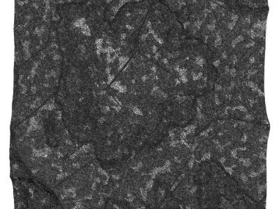 84-RockPanel piece of rock on wall 3D model