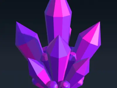 Crystal Low-poly 3D model