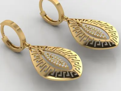 Women Earrings 3D print model