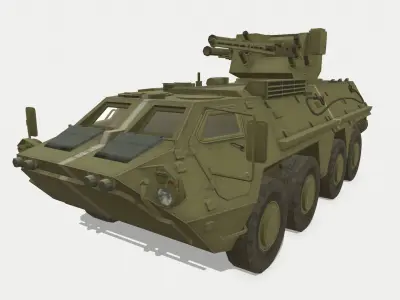 BTR-4E Low-poly 3D model