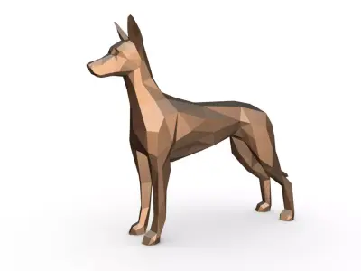 pharaoh hound low poly 3D print model