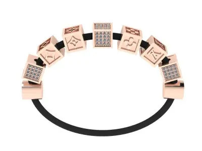 luis vuitton bracelet components 3D print model
