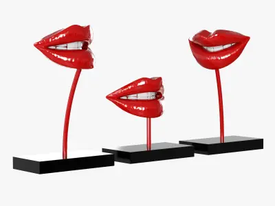 Figurine Lips red 3D model