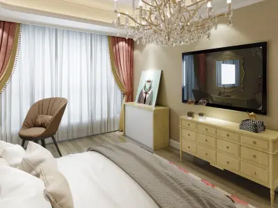 Small European children room Low-poly 3D model