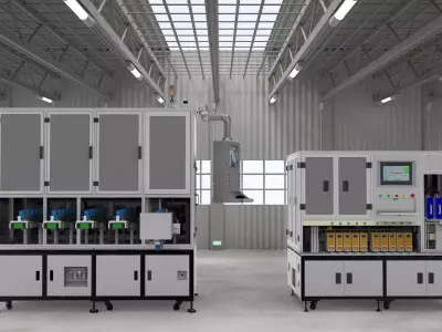 Battery Sorting Machine Assembly 3D model