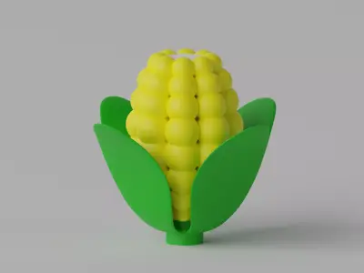 Cartoon Corn 3D model