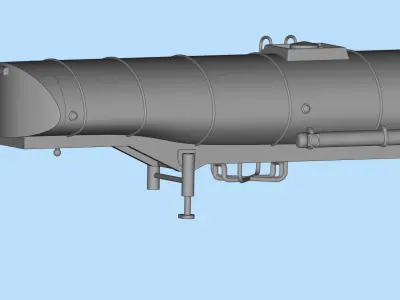 Printable 3D model Convoy Rubber Duck fuel Tanker trailer 3D print model