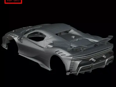 Ferrari SF90 XX 2023 Car body 3D model