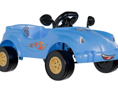 Pedal Car for Kids Low-poly 3D model