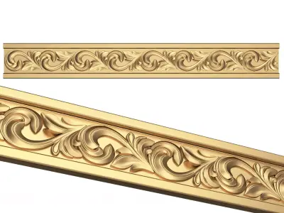 Ornament Element 02 Low-poly 3D model