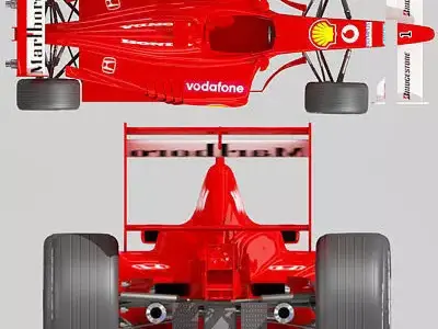 Red Formula 1 3D model