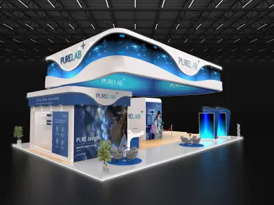 15x10 PURELAB Exhibition Stand 3D model 3D model