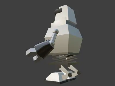 Cartoon Robot 02 of 05 Low-poly 3D model