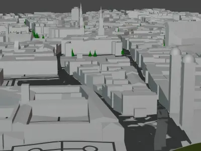 City made by hand 3D model