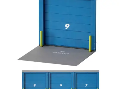 Garage doors - entrance 3D model