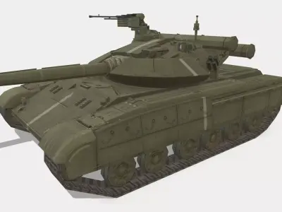 T-64 BM Bulat Low-poly 3D model