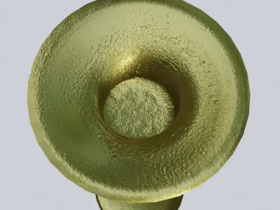 Candlestick brass pipe Free low-poly 3D model
