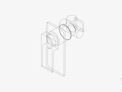 Wall Mixer Tap - Luxury - Round Low-poly 3D model