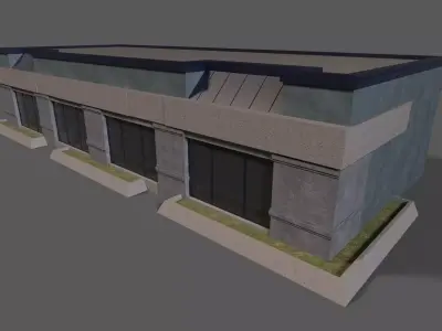 full building 1  Free low-poly 3D model