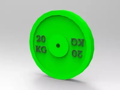 Bumper Plate 20 Kg 3D print model