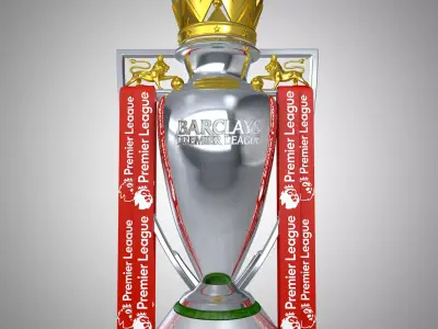 EPL Trophy English Premier League 2022 Low-poly 3D model