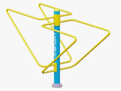 Outdoor Fitness equipments Collection 3D model