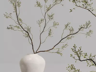 plants bouquet vase 57 3D model