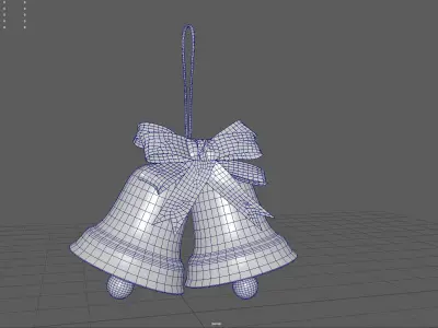 Christmas Bells Low-poly 3D model