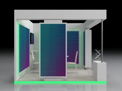 4m x 3m Booth Design 3D model