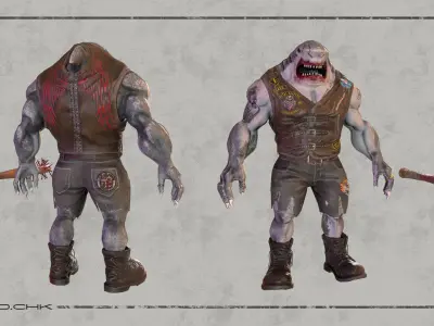 SharkBiker unreal engine unity Low-poly 3D model