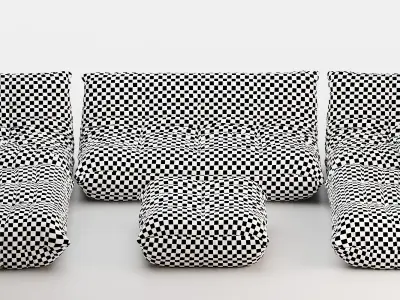 CERTIFIED Ligne Roset TOGO Large set in natural 3D model