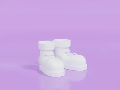 Sneakers cute cartoon Free 3D model