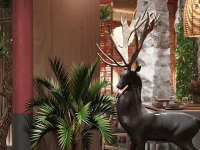 Luxury Chinese restaurant 122 3D model