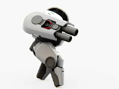 COMBAT DROID X-250 Rigged for Unreal Engine - Unity - MIXAMO  3D model
