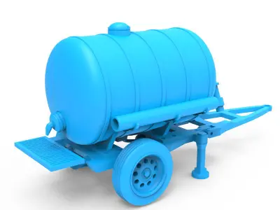 Trailer water tank on 3D print model