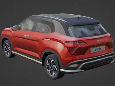 Lowpoly Hyundai Creta Low-poly 3D model