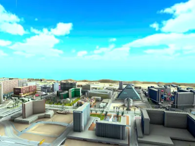 Entire GTA San Andreas Map for Unity Low-poly 3D model