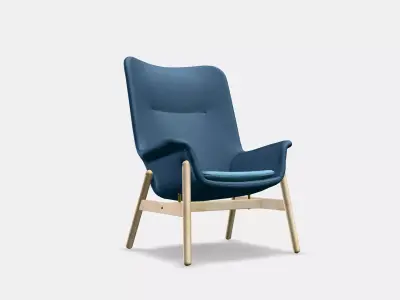 VEDBO High-back armchair 1 Low-poly 3D model