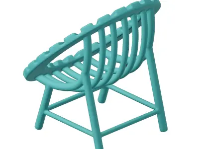Plastic Toddler Chair Toy 3D model