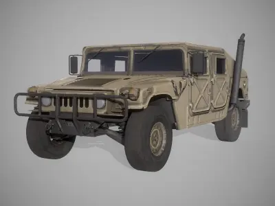 Humvee 3D LowPoly Game Model Low-poly 3D model