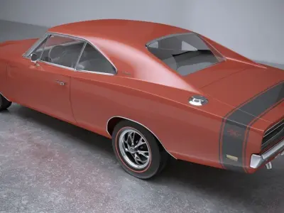 Dodge  Charger 1969 RT and General Lee 3D model