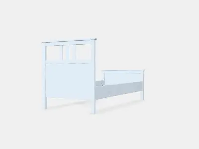 HEMNES Bed frame 3 Low-poly 3D model
