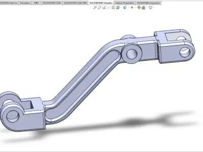 Shock Absorber Handle Clear Ready for 3D Printer Orjinal Sizes 3D print model
