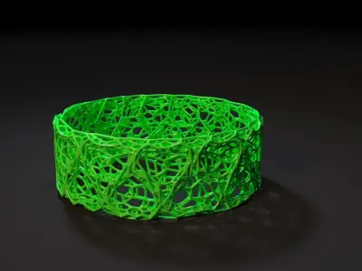 Bracelet 3 wire ring 3D print model