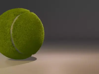 Green tennis ball - 2 Different Textures Low-poly 3D model Low-poly 3D model