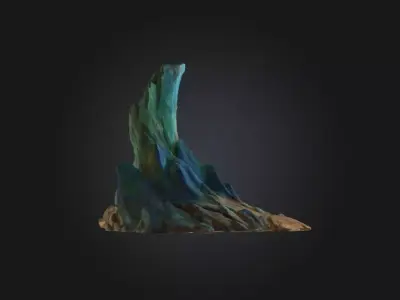 Mountain Peak Majesty Low-poly 3D model